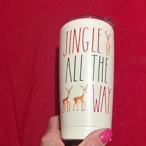 RAE DUNN JINGLE ALL THE WAY STAINLESS STEEL TUMBLER